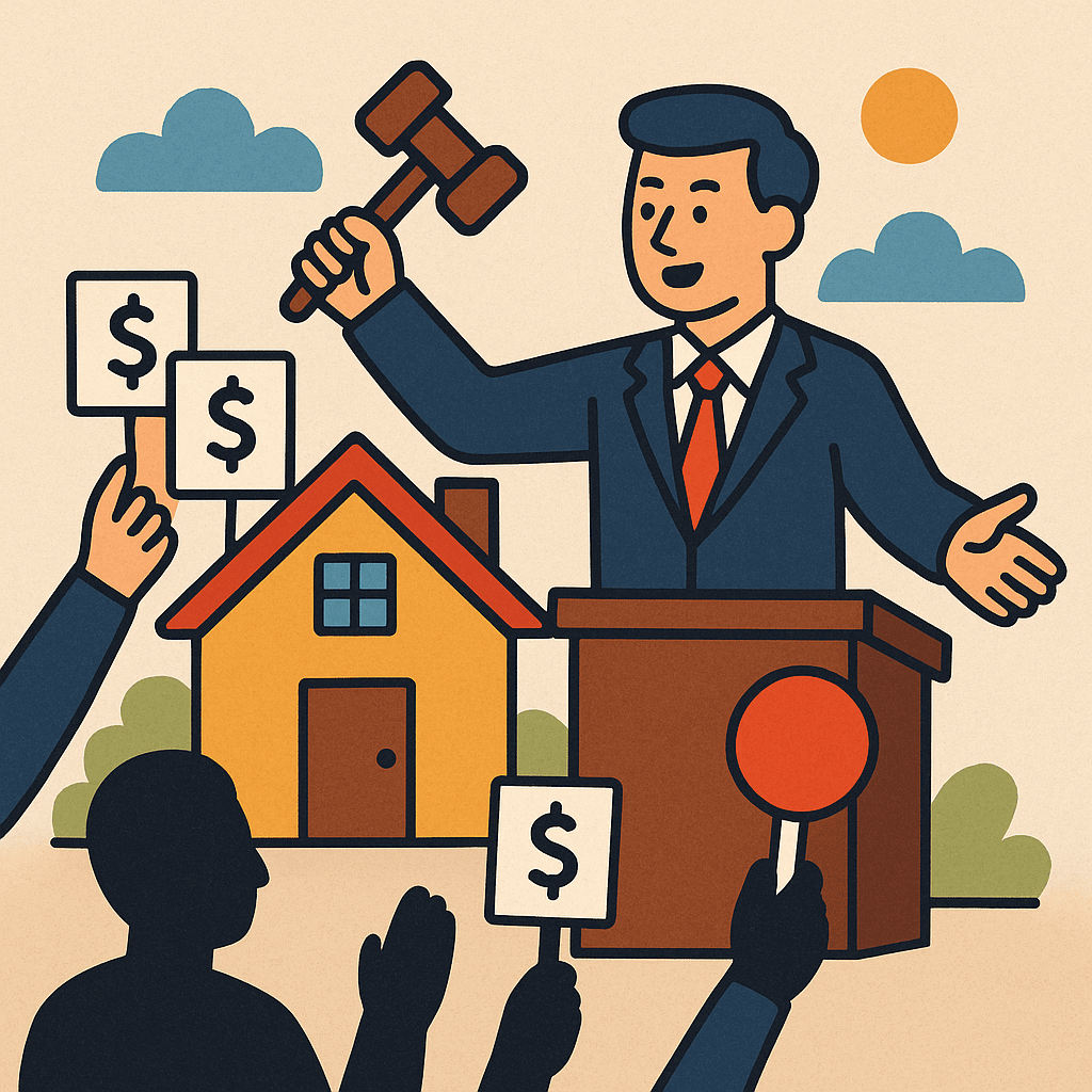 Modern real estate development with integrated CariBid technology