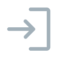 Arrow entering a box icon symbolizing sign-up and account verification