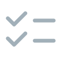 Checklist icon with two checkmarks and lines representing completed tasks