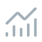 Chart icon with a rising line symbolizing streamlined sales for auto dealers